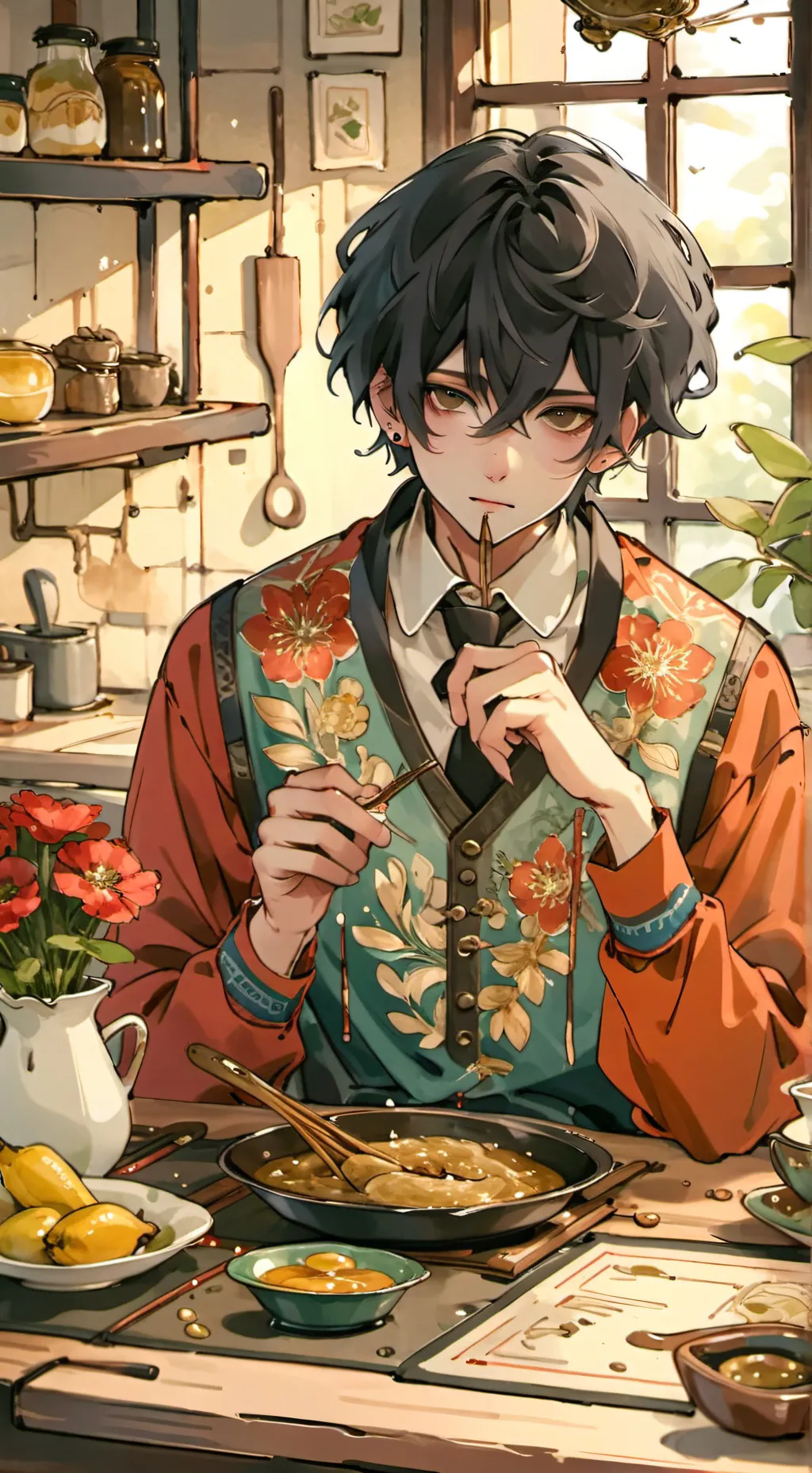 ai character: Xavier y Dani background