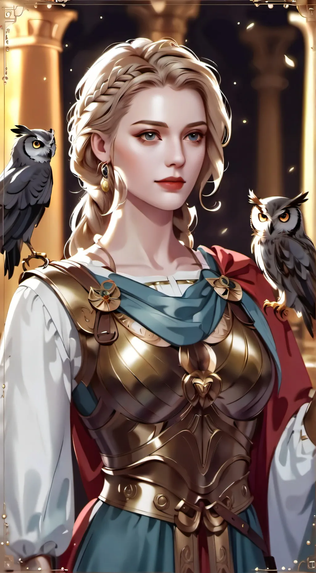 ai character: Athena  background