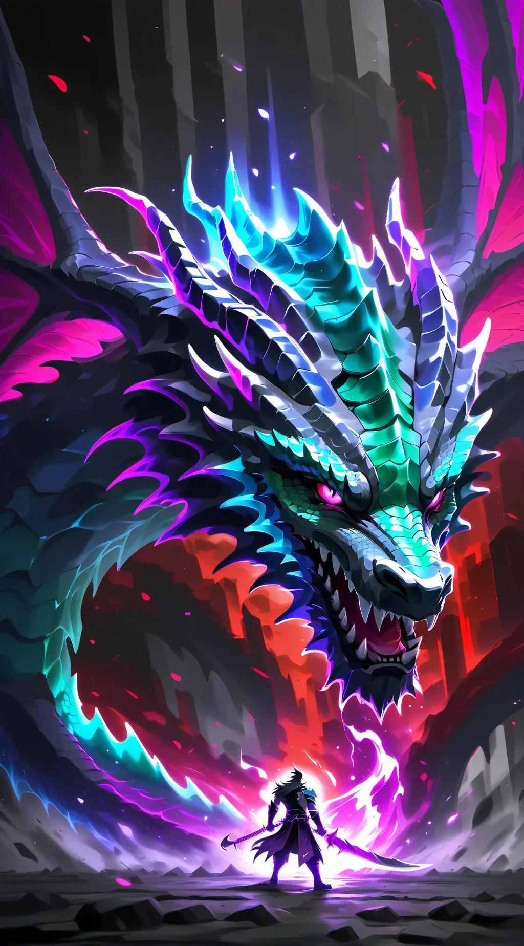 ai character: dragon queen  background