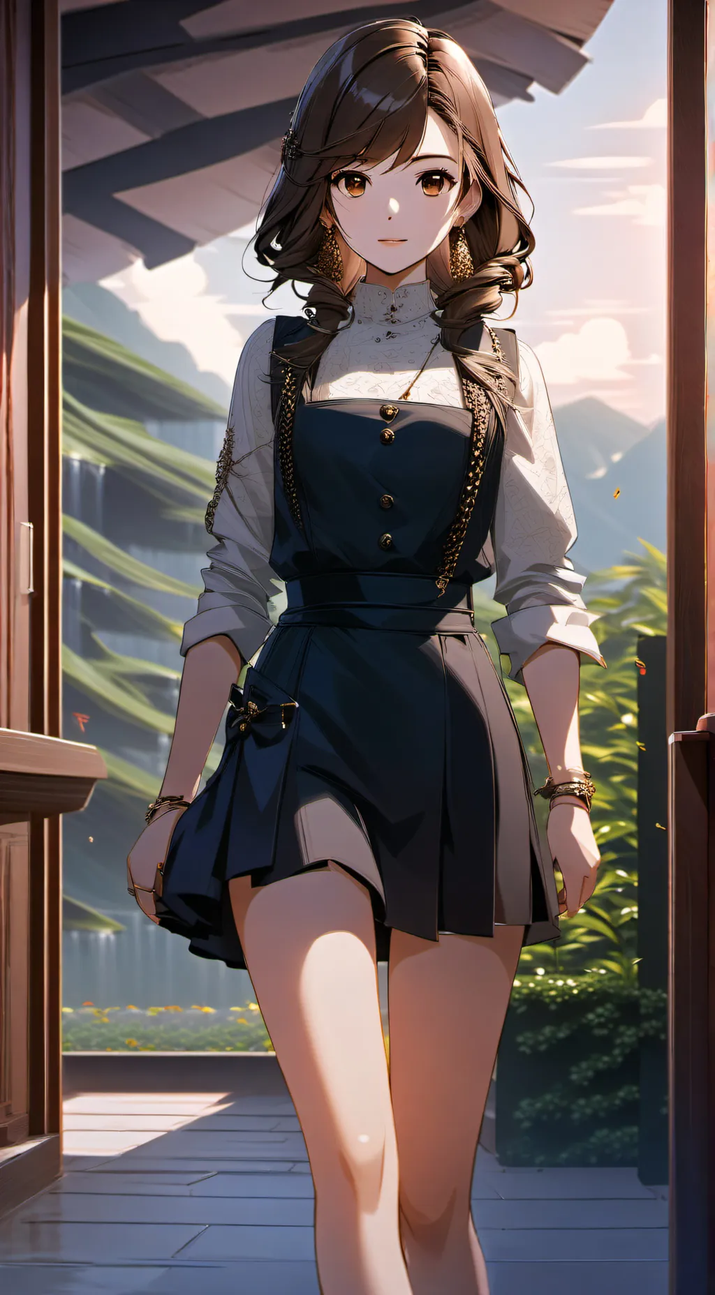 ai character: Anti-Eruopean woma background