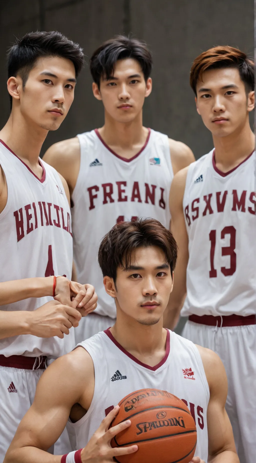 ai character: Basketball team  background