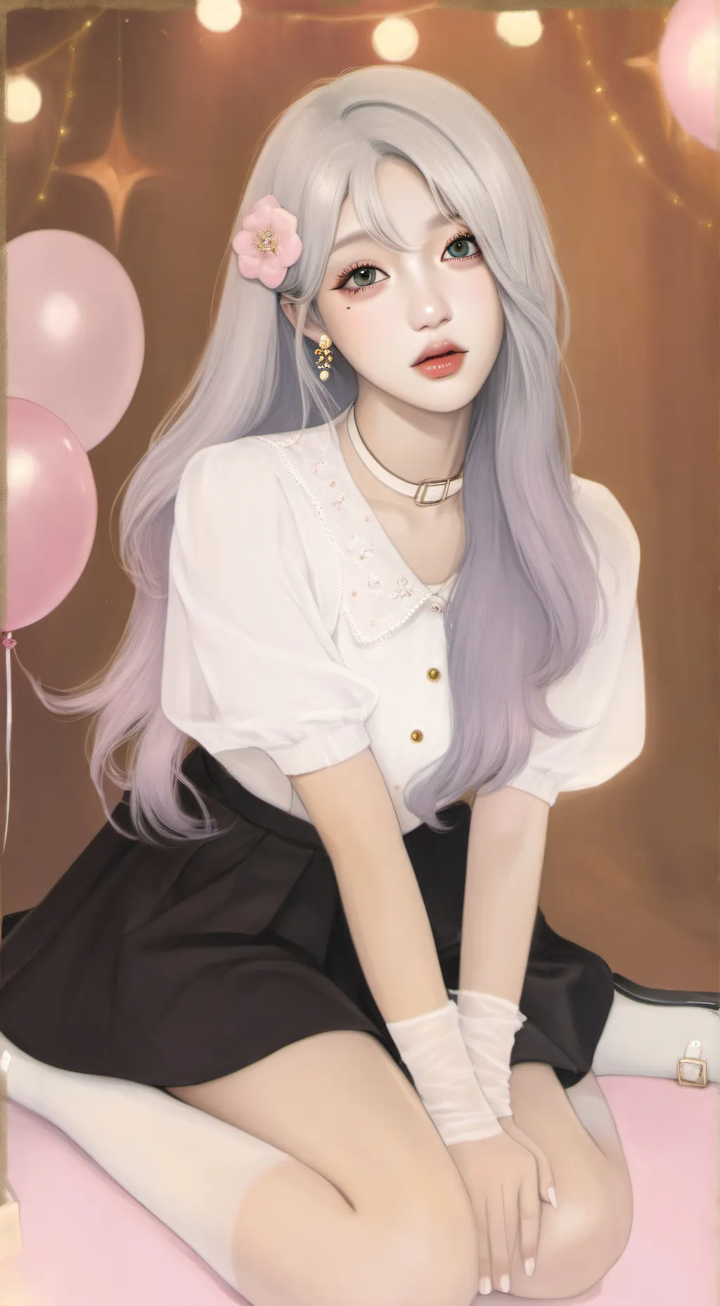 ai character: school trip background