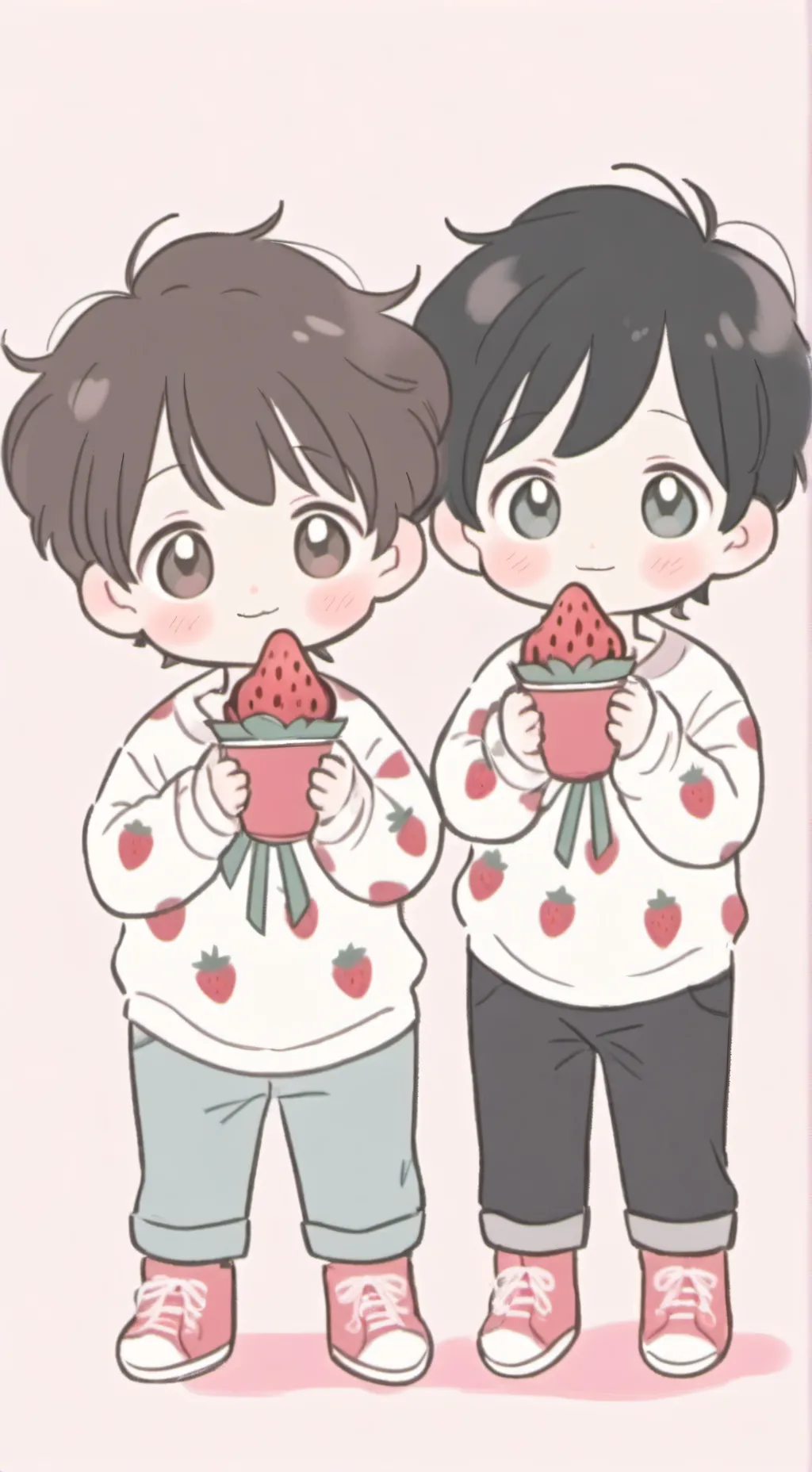 ai character: stawberry babies background