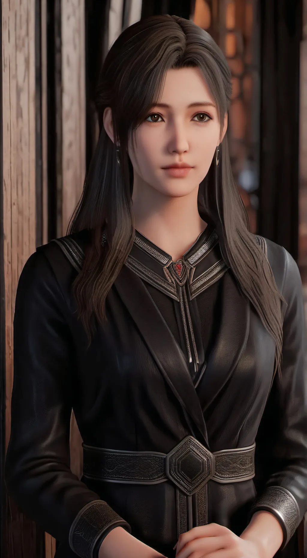 ai character: Furina x black background