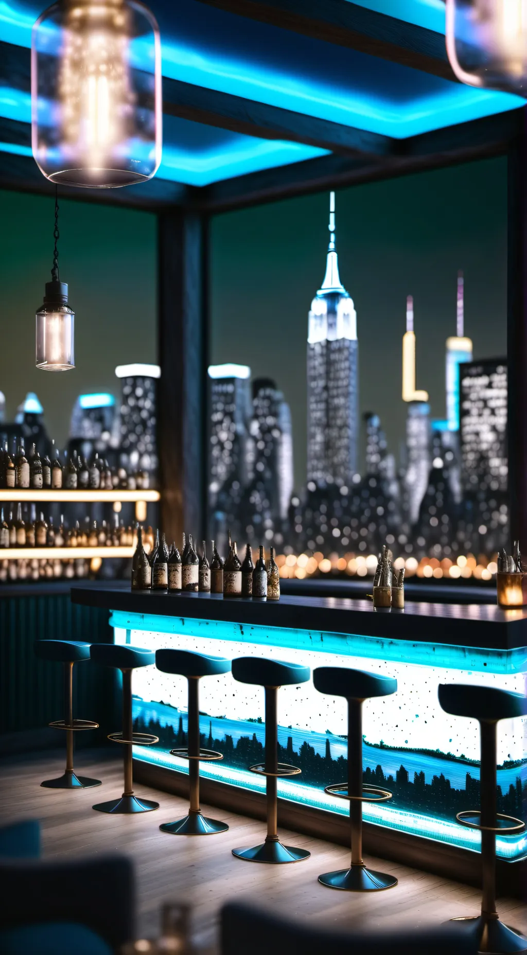 ai character: DW BAR AU background