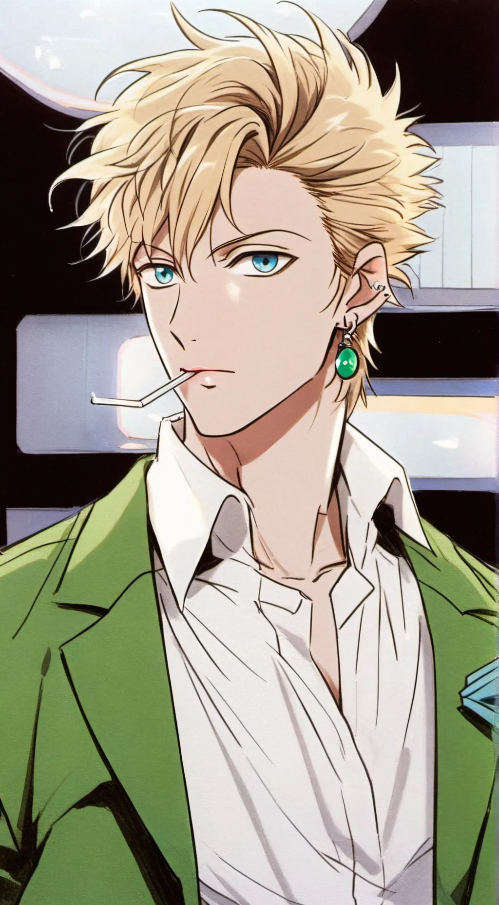 ai character: Yoichi Hiruma background