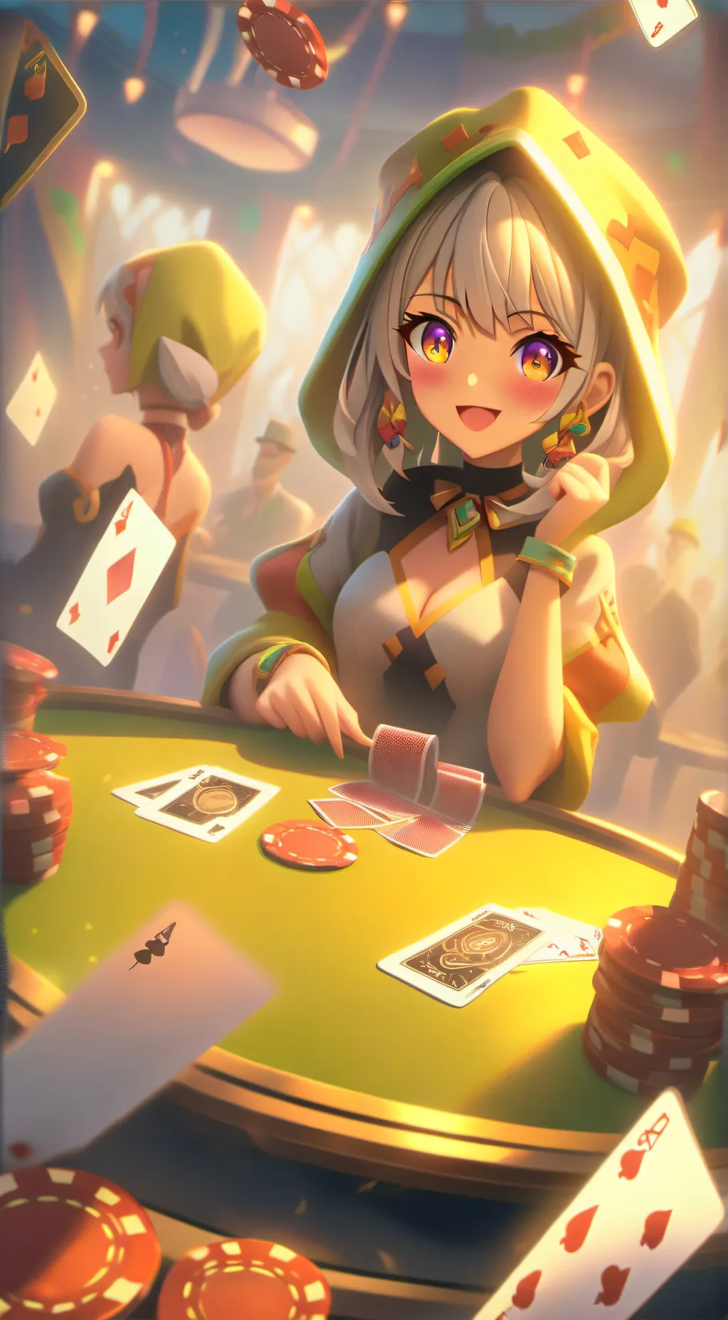ai character: Stephanie ♥️♦️♣️♠️ background