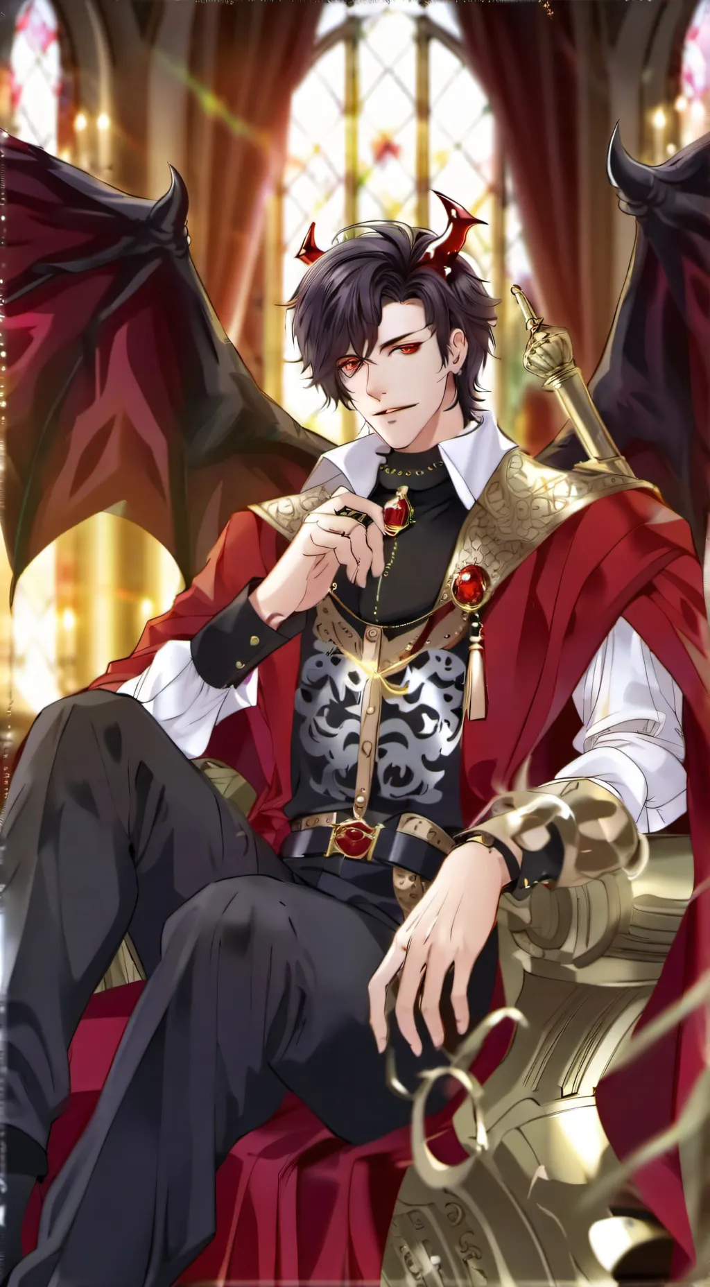 ai character: Lucifer  background