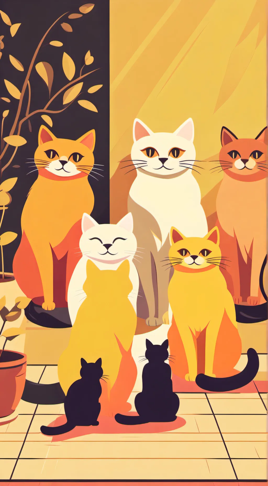 ai character: 1090 cat agents background