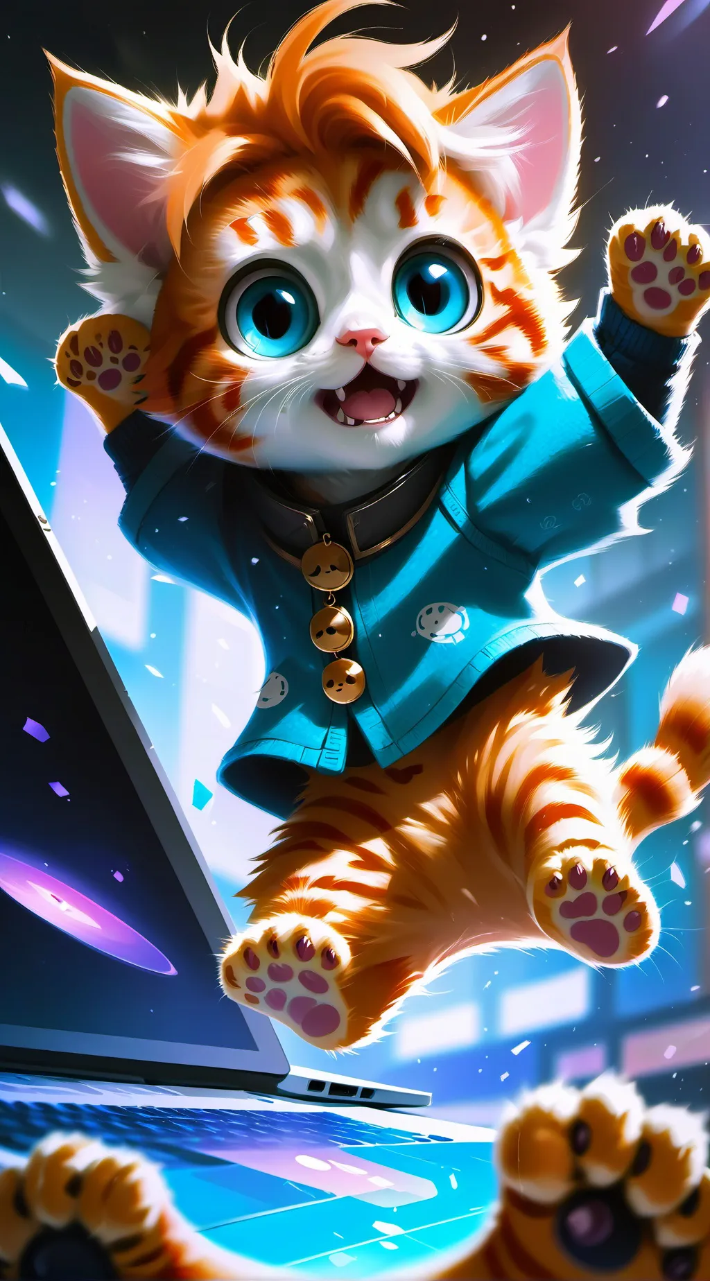 ai character: MemeMaster Meow background