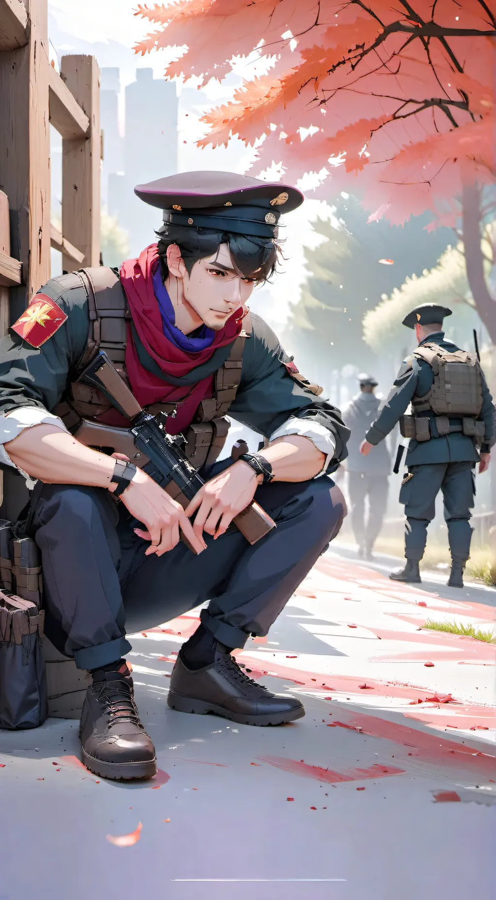 ai character: 💀☠️guerra☠️💀 background