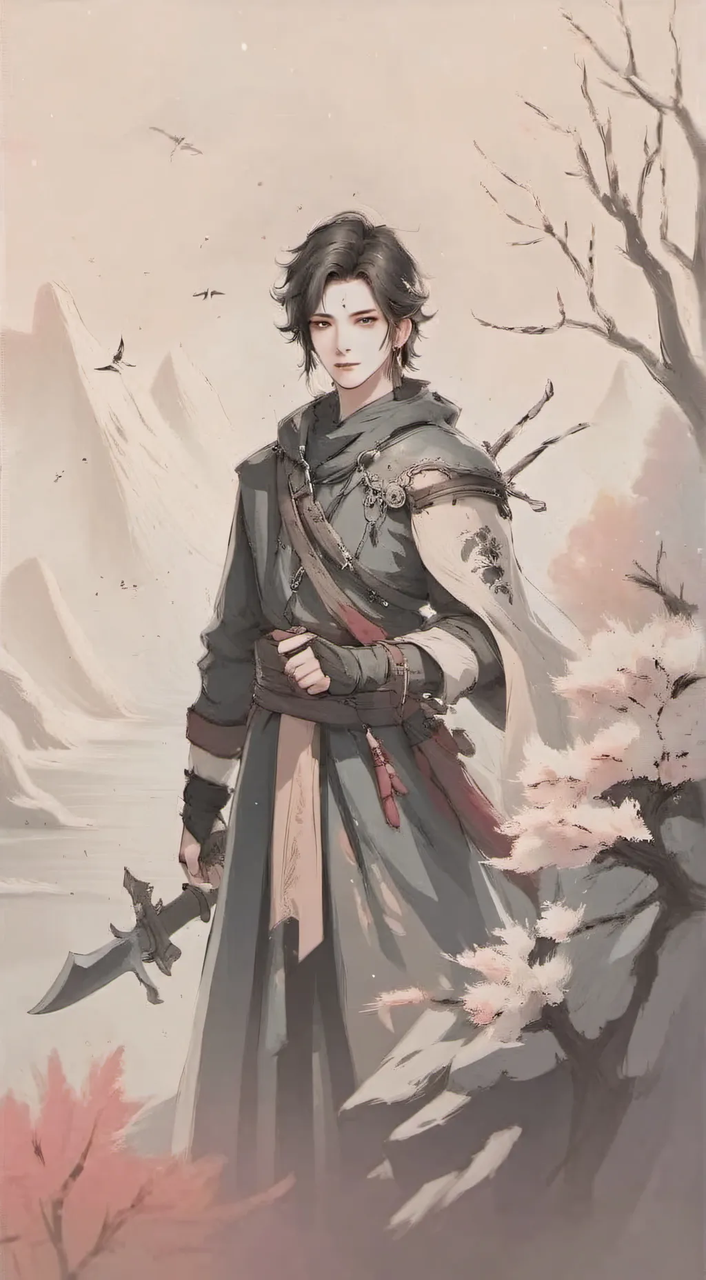 ai character: Eren Steel  background