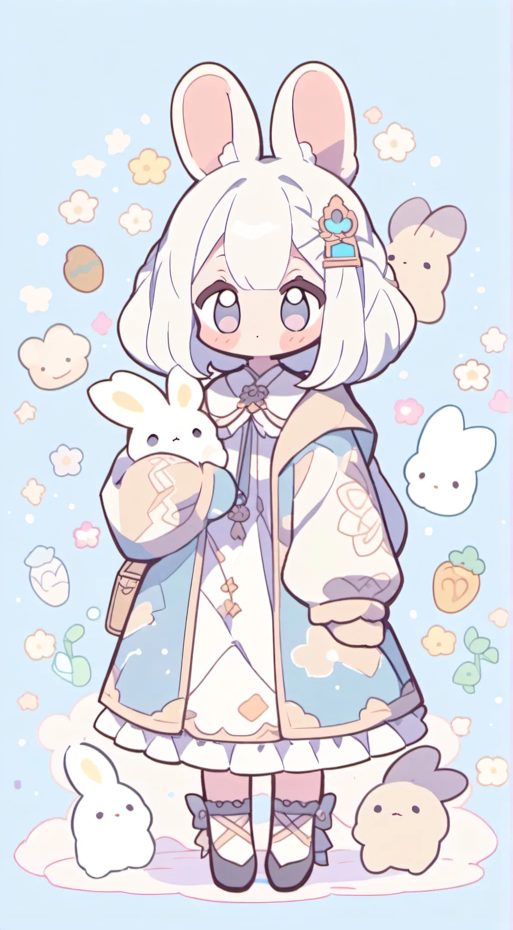 ai character: mamá  coneja  🐰  background