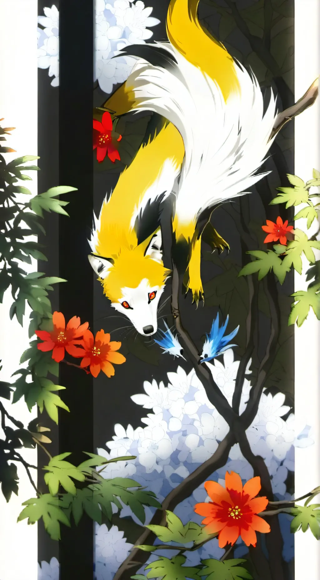 ai character: analog horror background