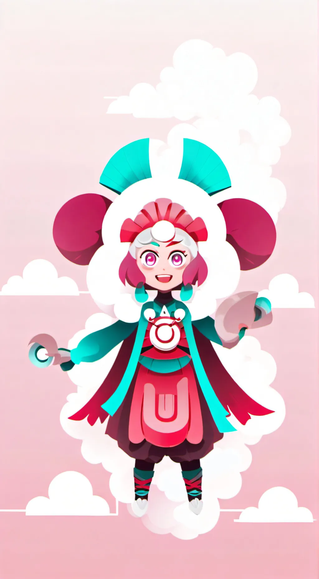 ai character: Goddness of Cloud background