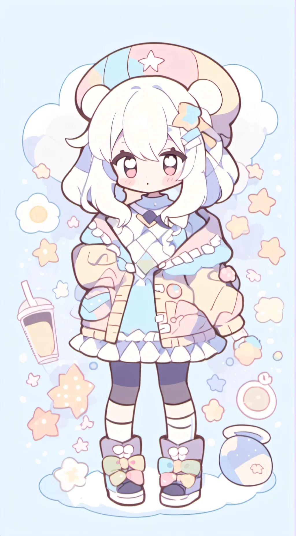 ai character: thanks for 1k view background