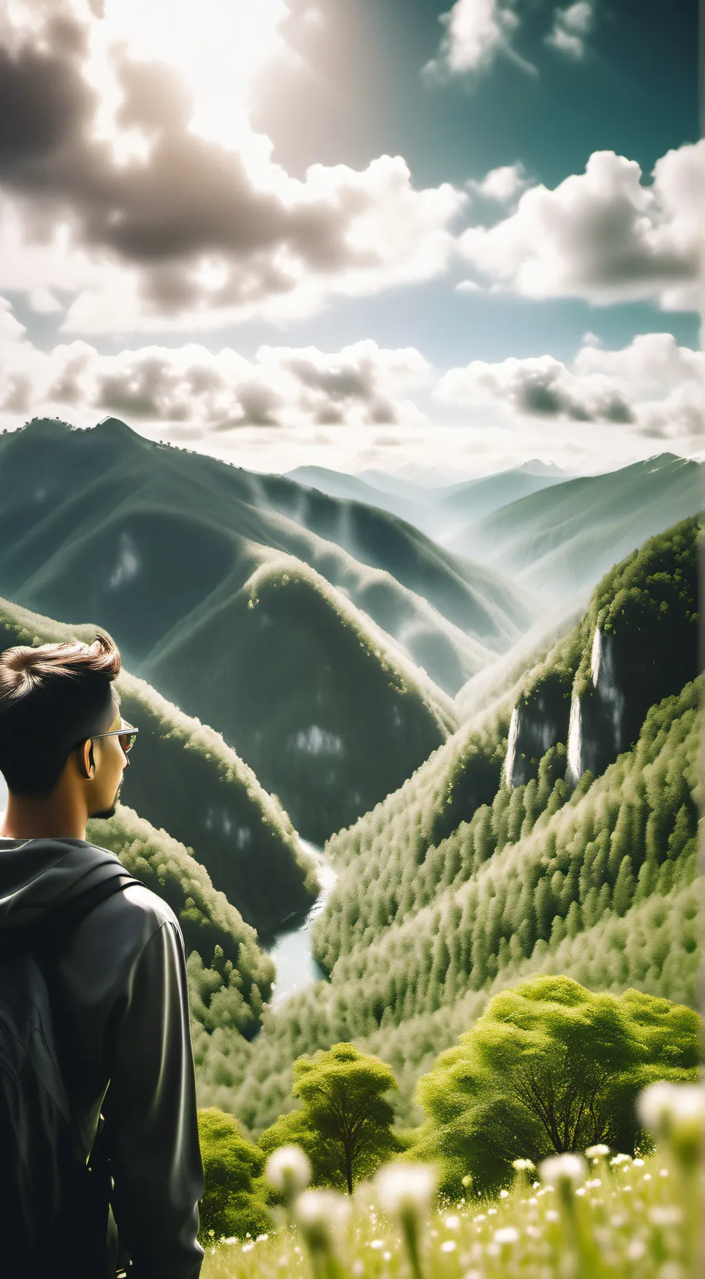 ai character: Grey but sus background