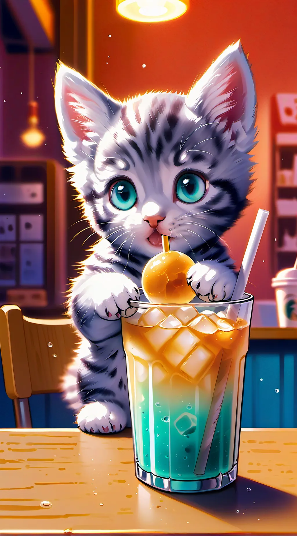 ai character: Kitten background