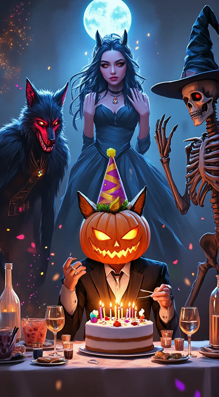 ai character: Happy Birthday 🎂 🎉 background