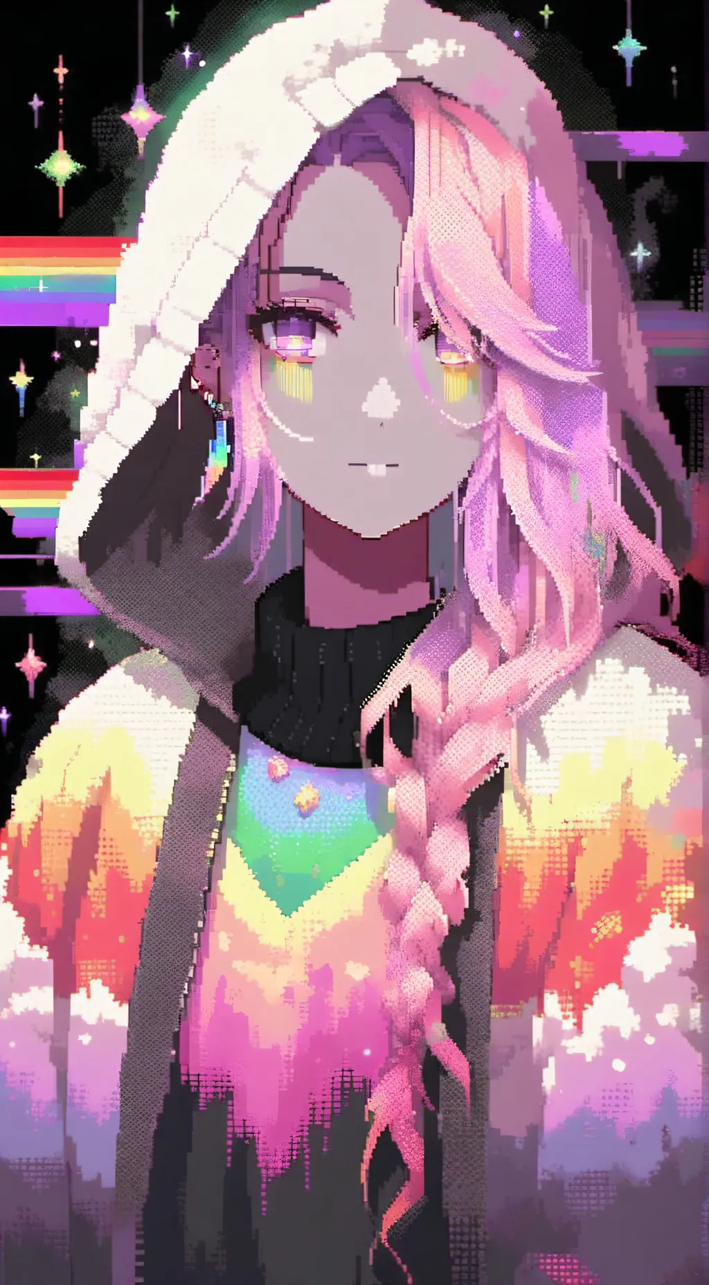 ai character: Rainbow lover background