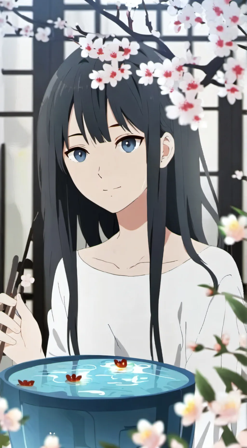 ai character: bath time  background