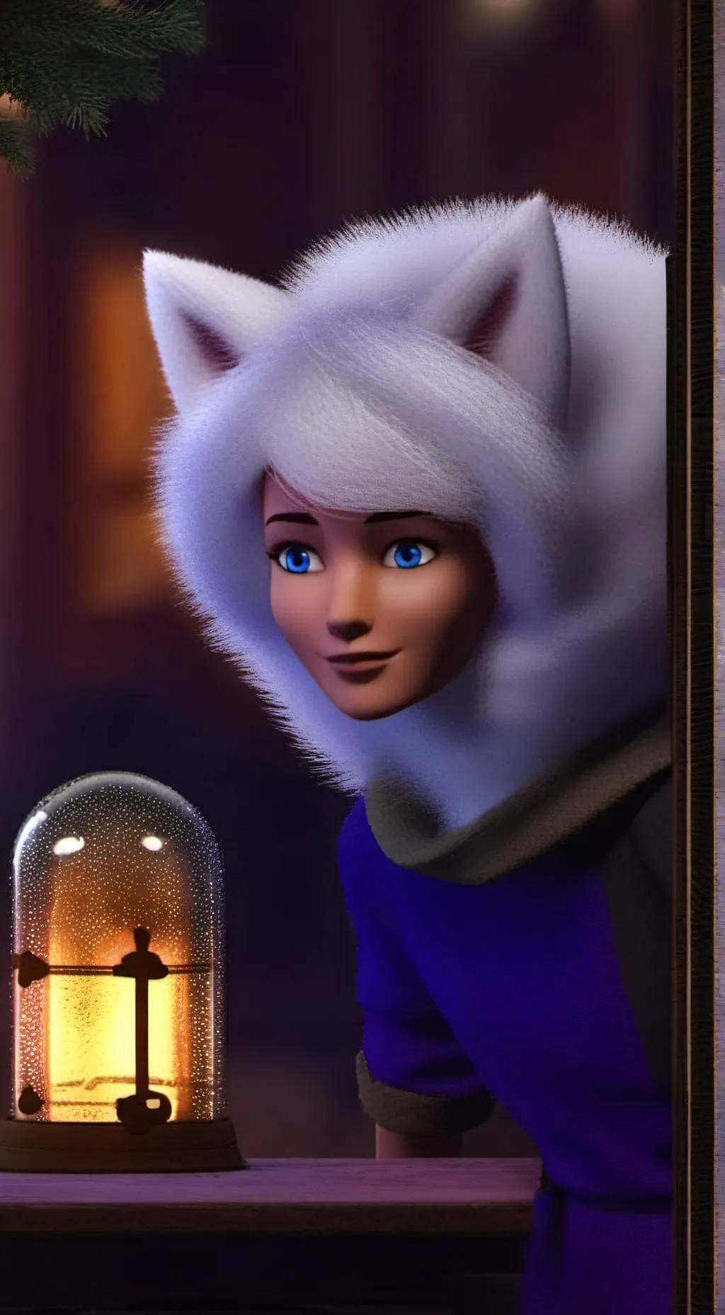 ai character: Arctic Purrfect background