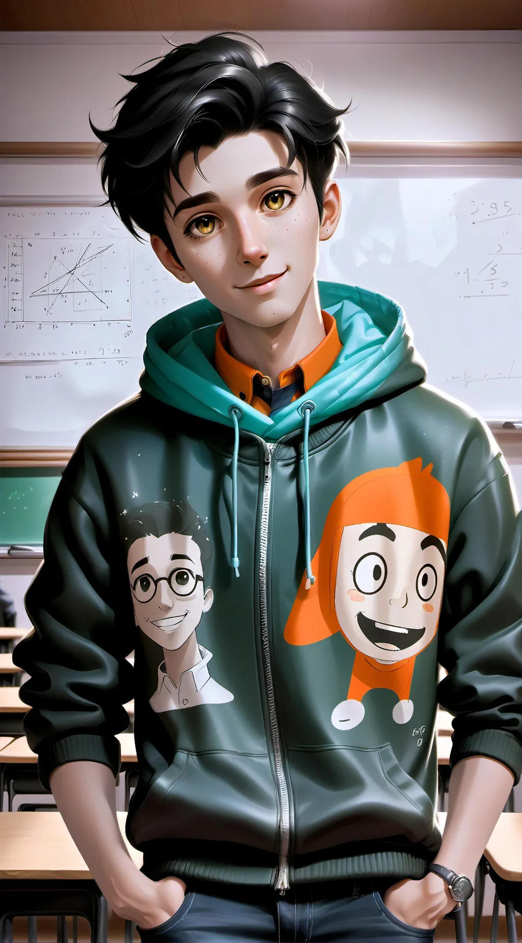 ai character: Math memefessor background