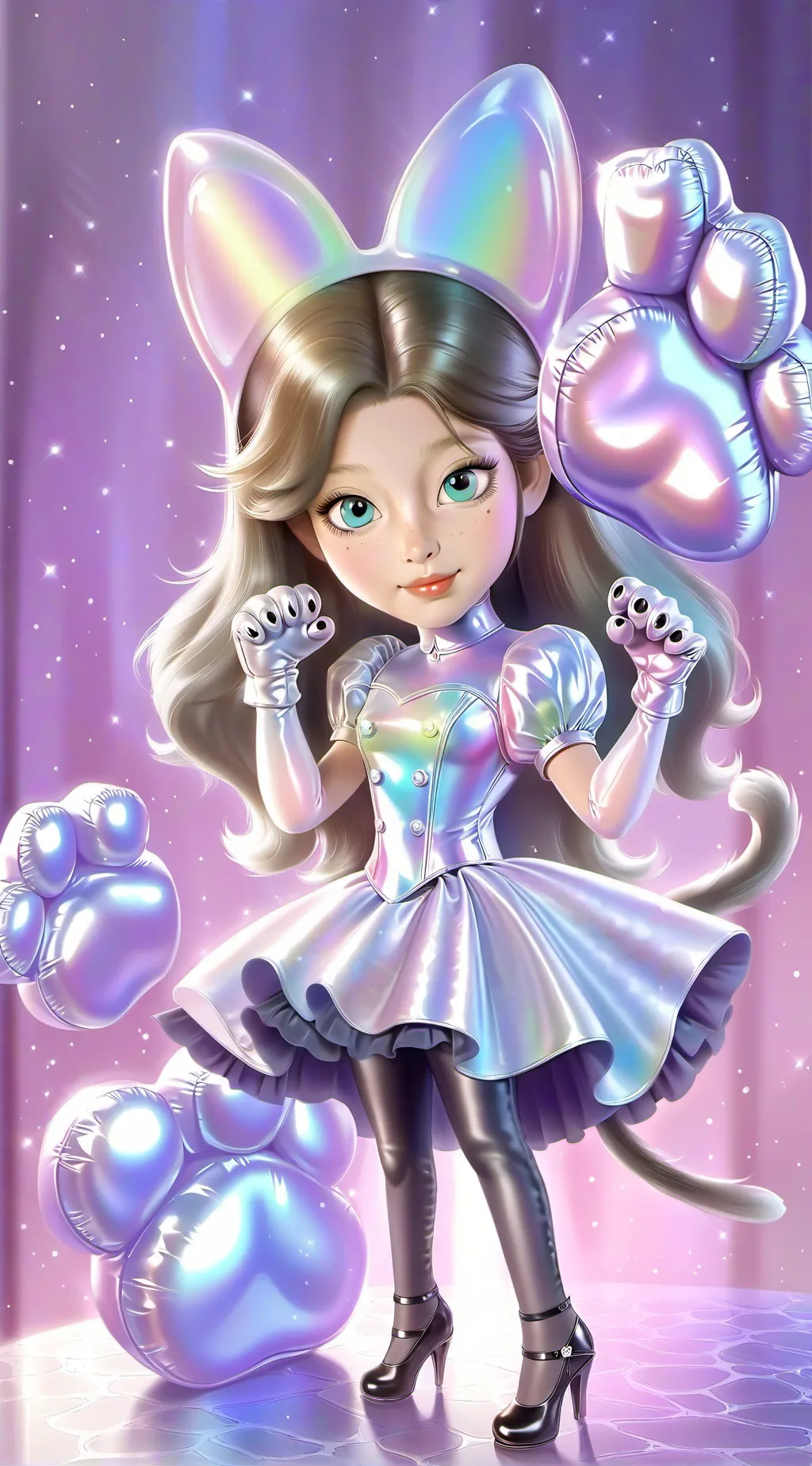 ai character: little girl  background