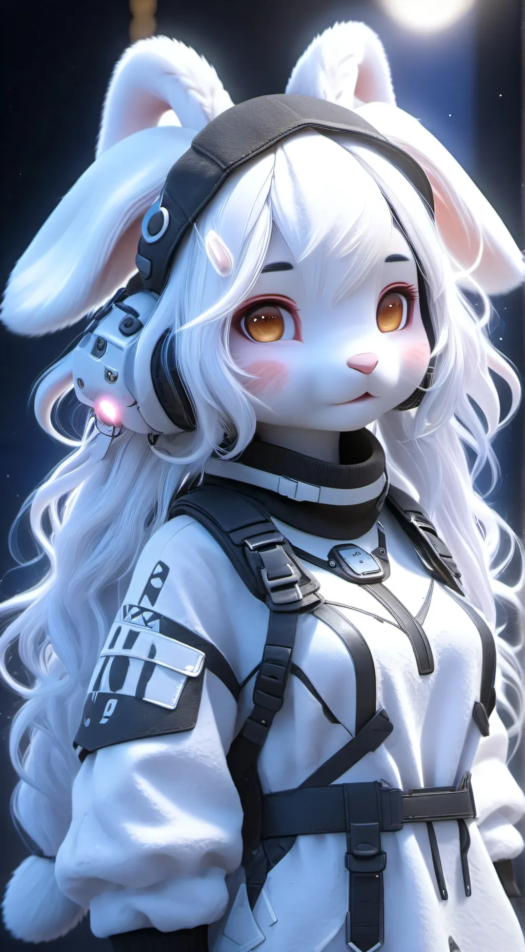 ai character: bunny fursuit background