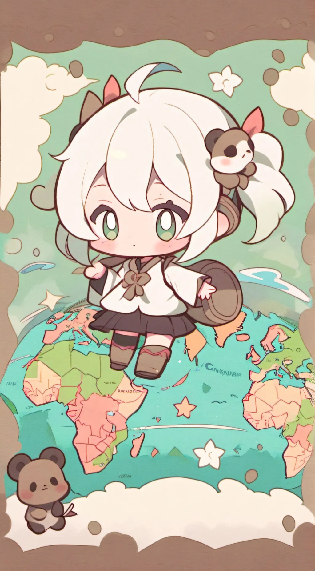 ai character: China & Australia  background