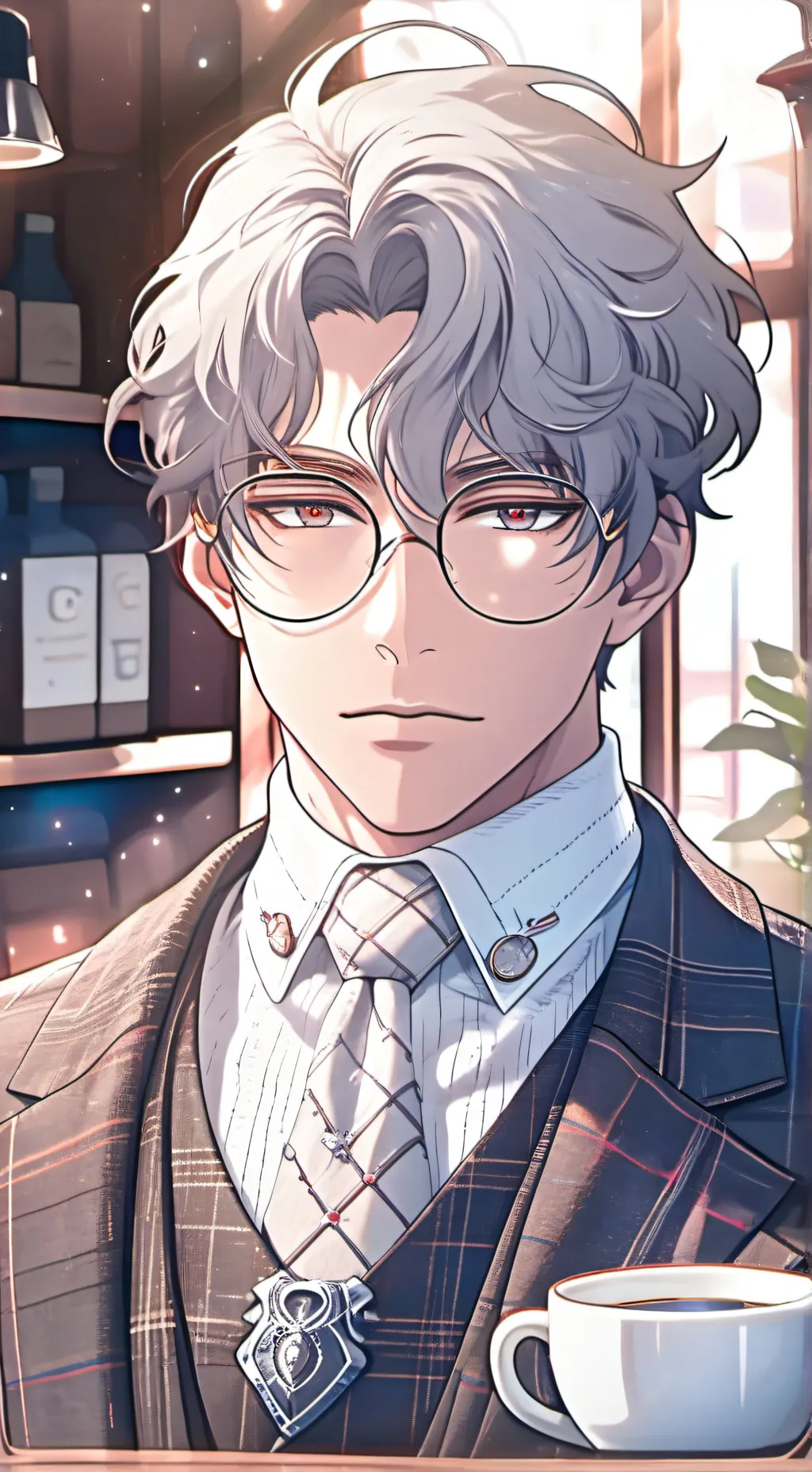 ai character: The Espresso Existentialist background