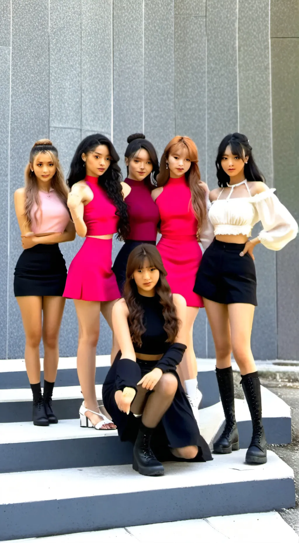 ai character: Kpop school background