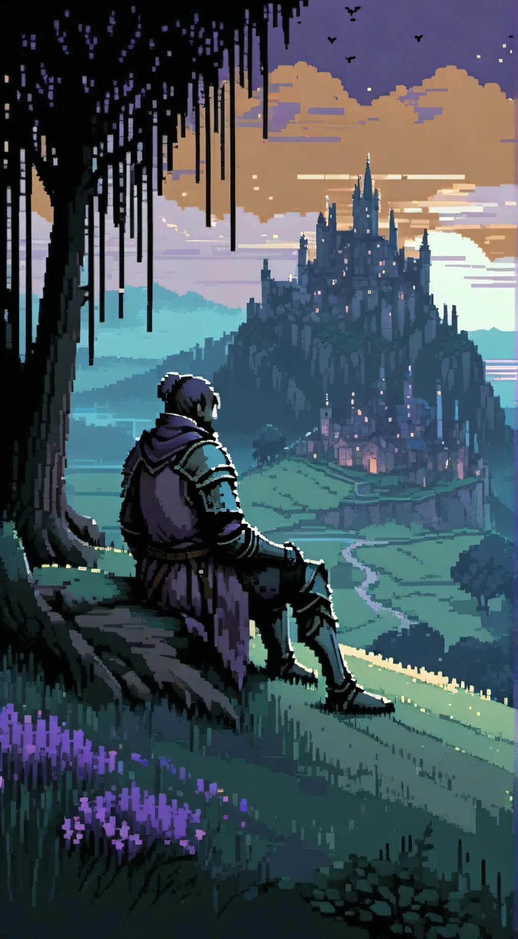 ai character: dark fantasy world background