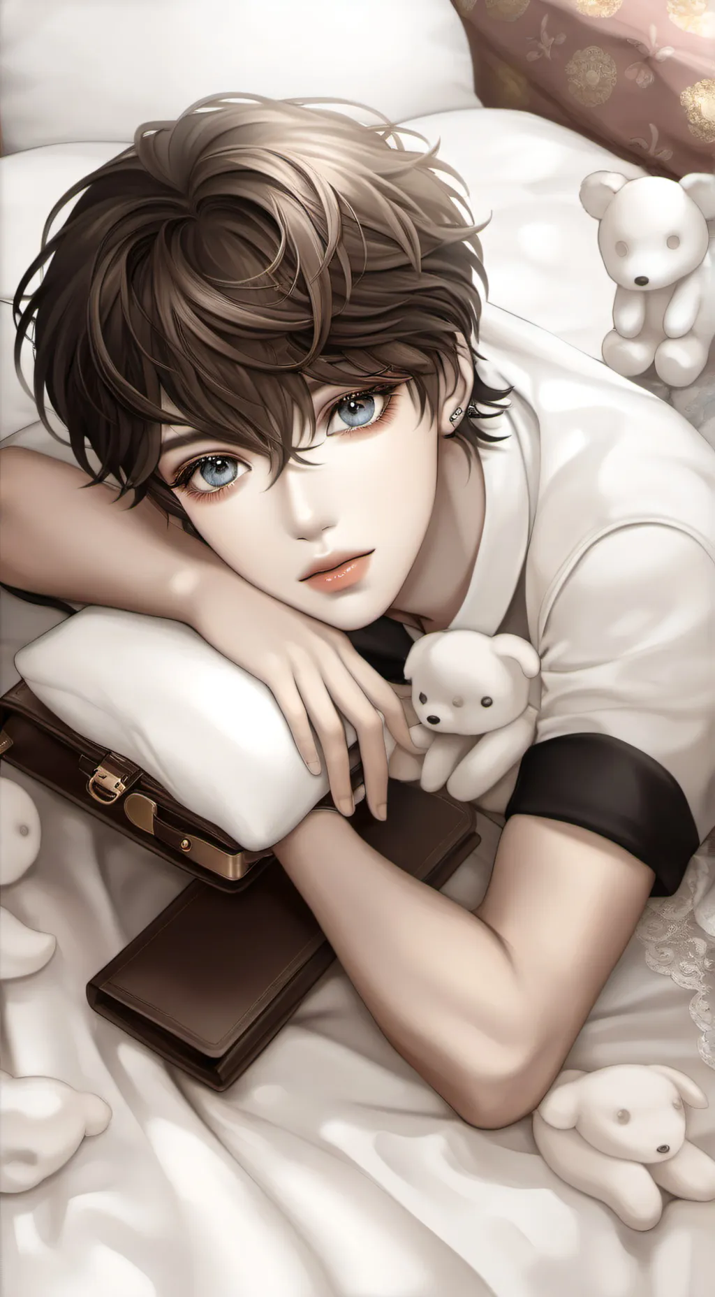 ai character: MHA snow fox...  background