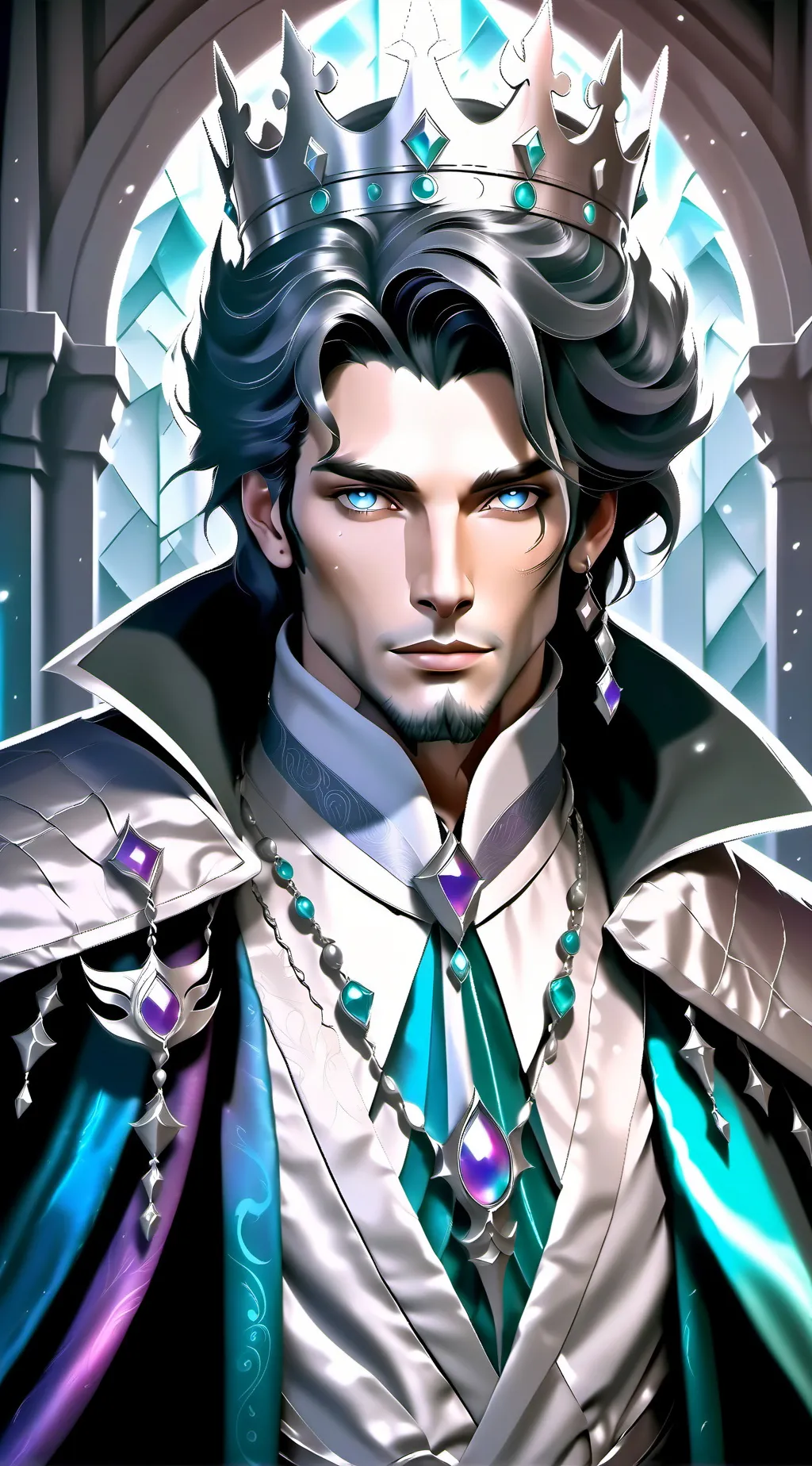 ai character: king Mandel background