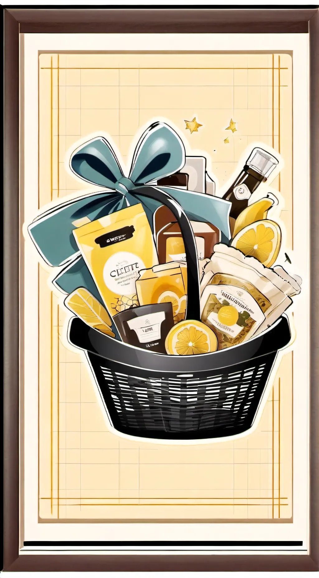 ai character: the gift basket background