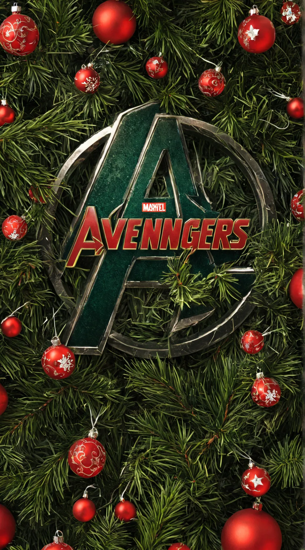 ai character: avengers Christmas background