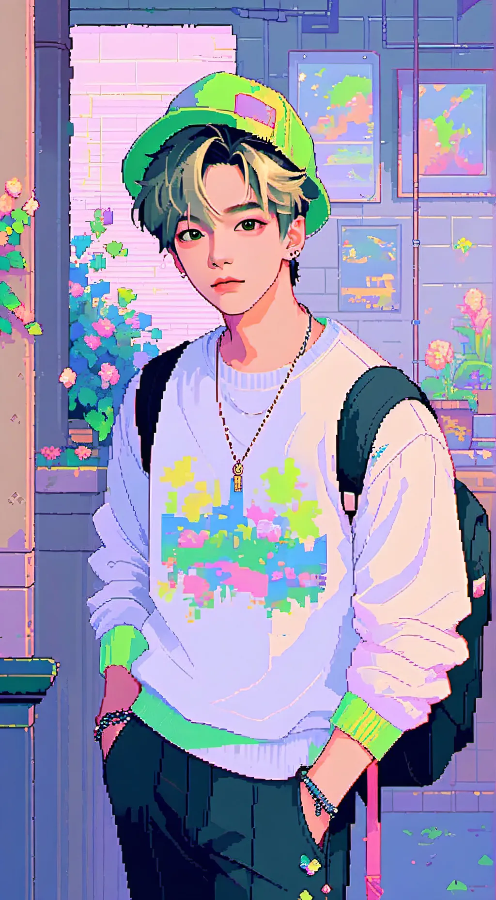 ai character: summer background