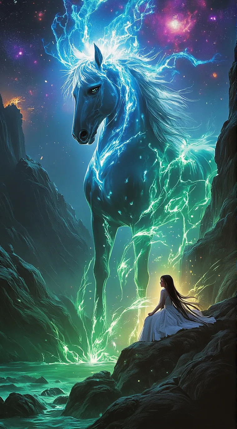 ai character: Nebula background