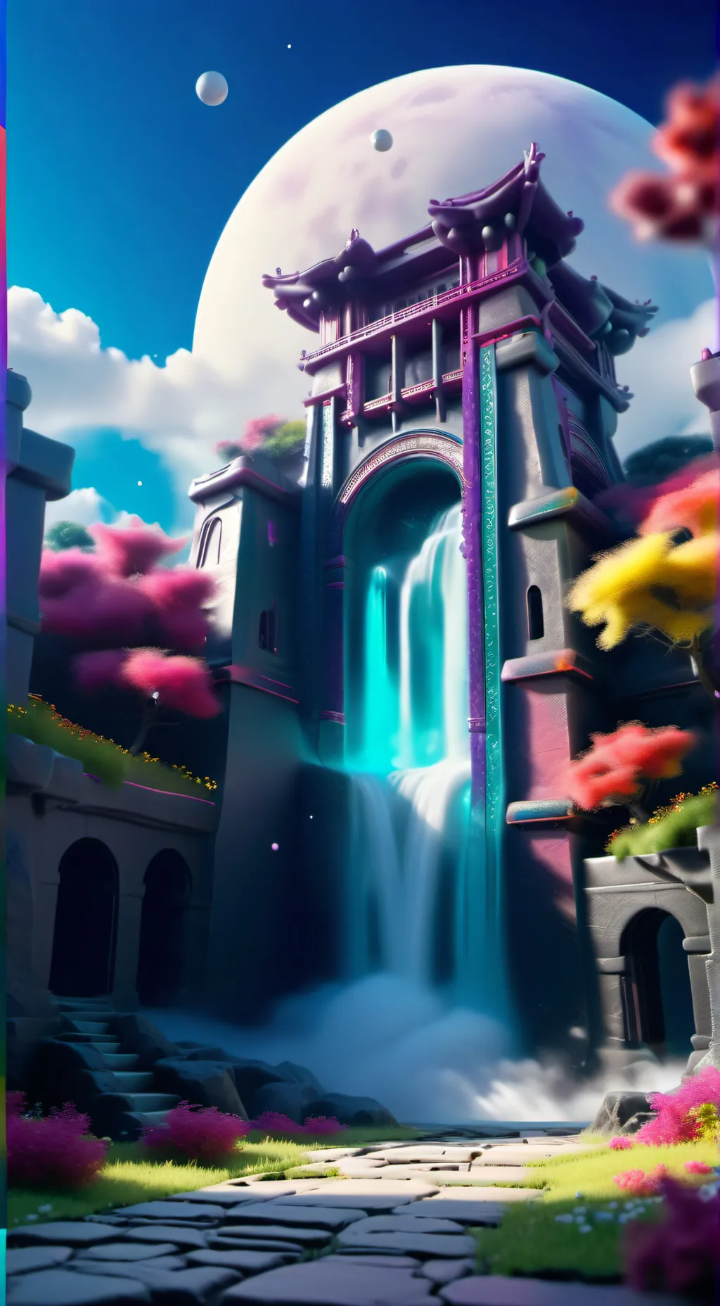 ai character: rainbowfriends+fsk background