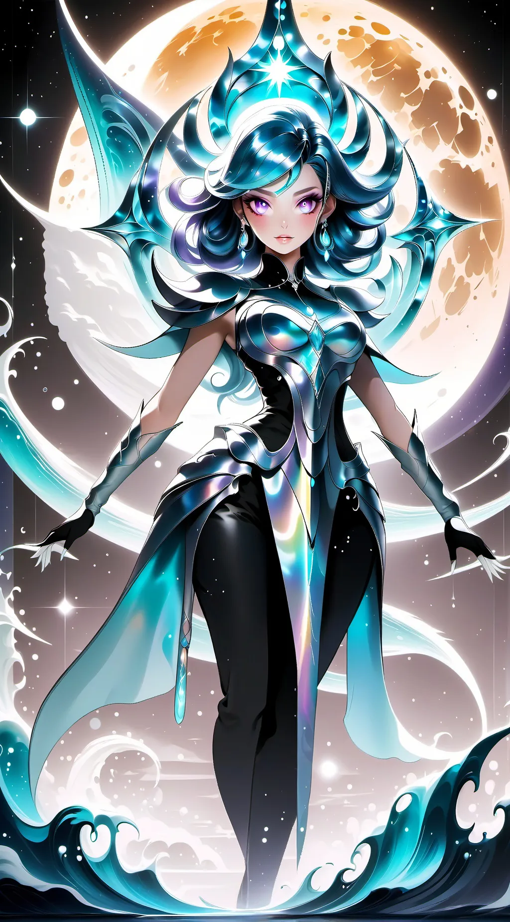 ai character: Luna 😤👉💗xd background