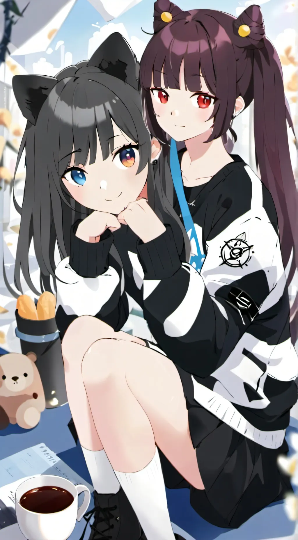 ai character: Sara and katey PT1 background