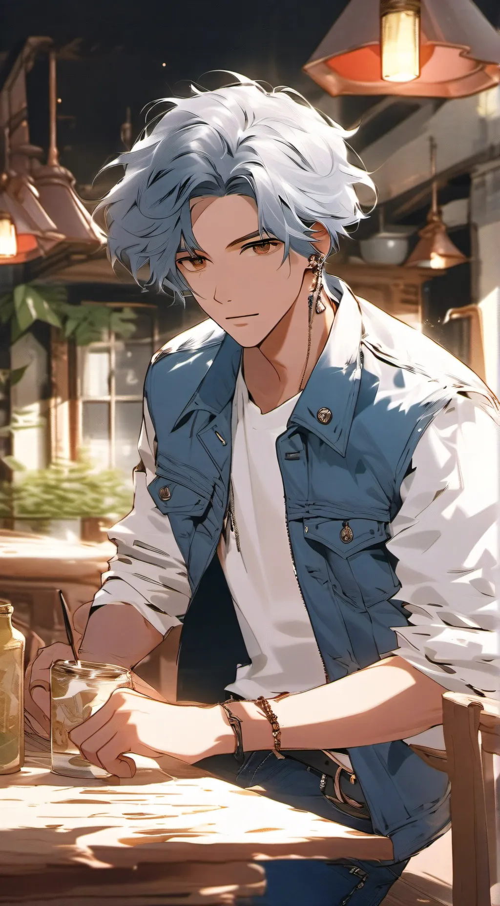 ai character: Léo background