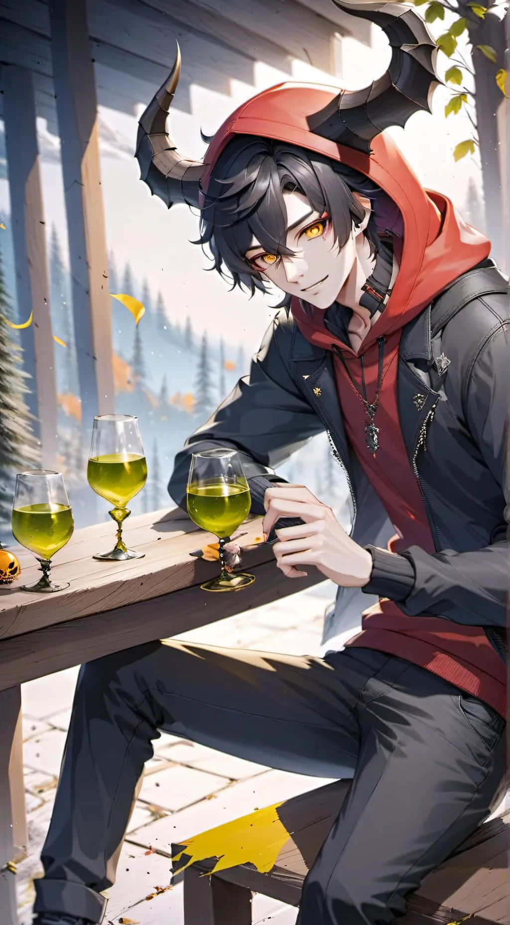 ai character: Your on a date vex background