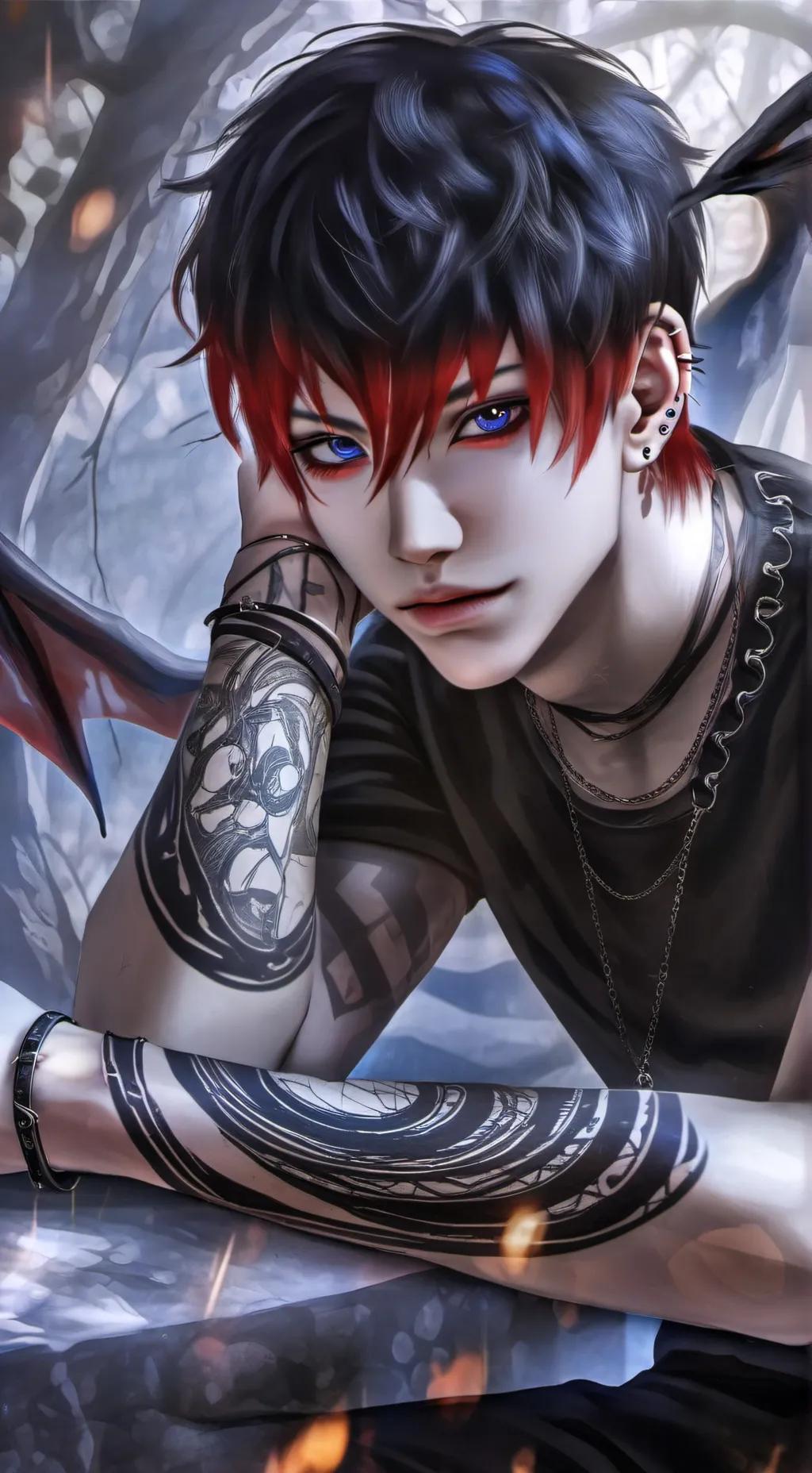 ai character: tori x deku background