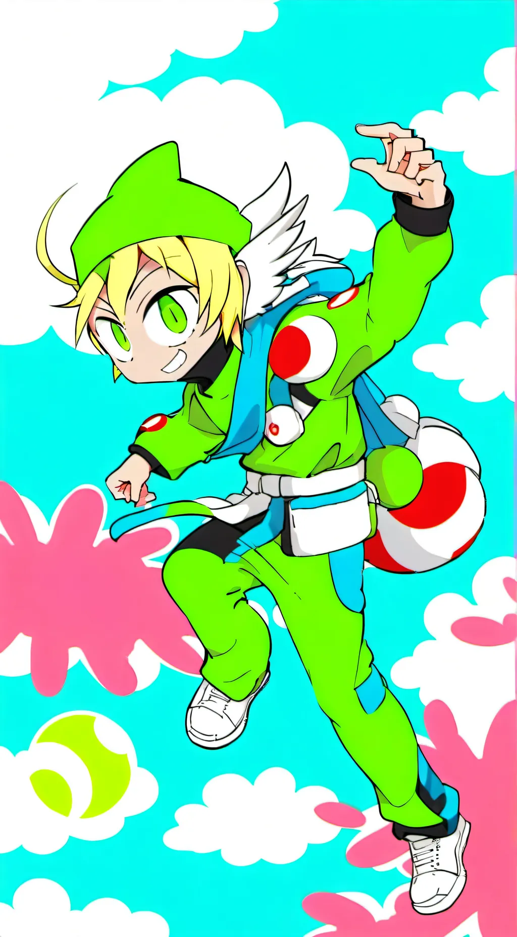 ai character: 💛fleetway💛 background