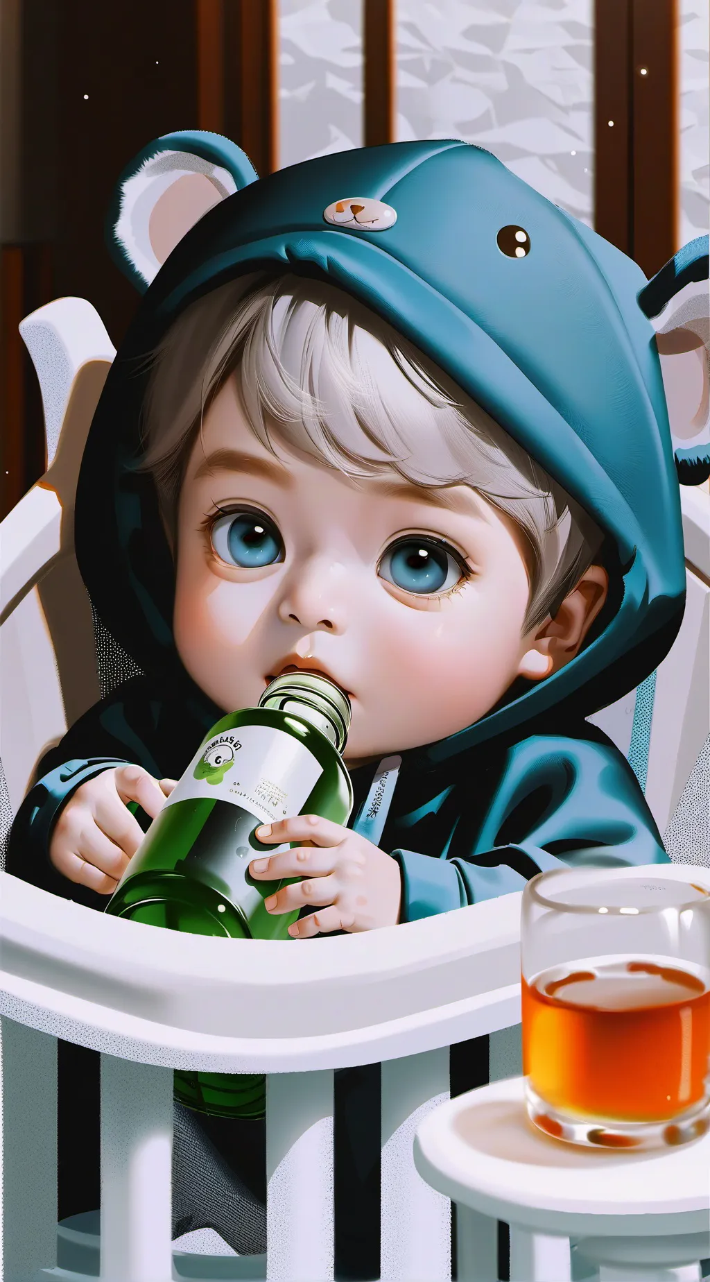 ai character: baby leo background