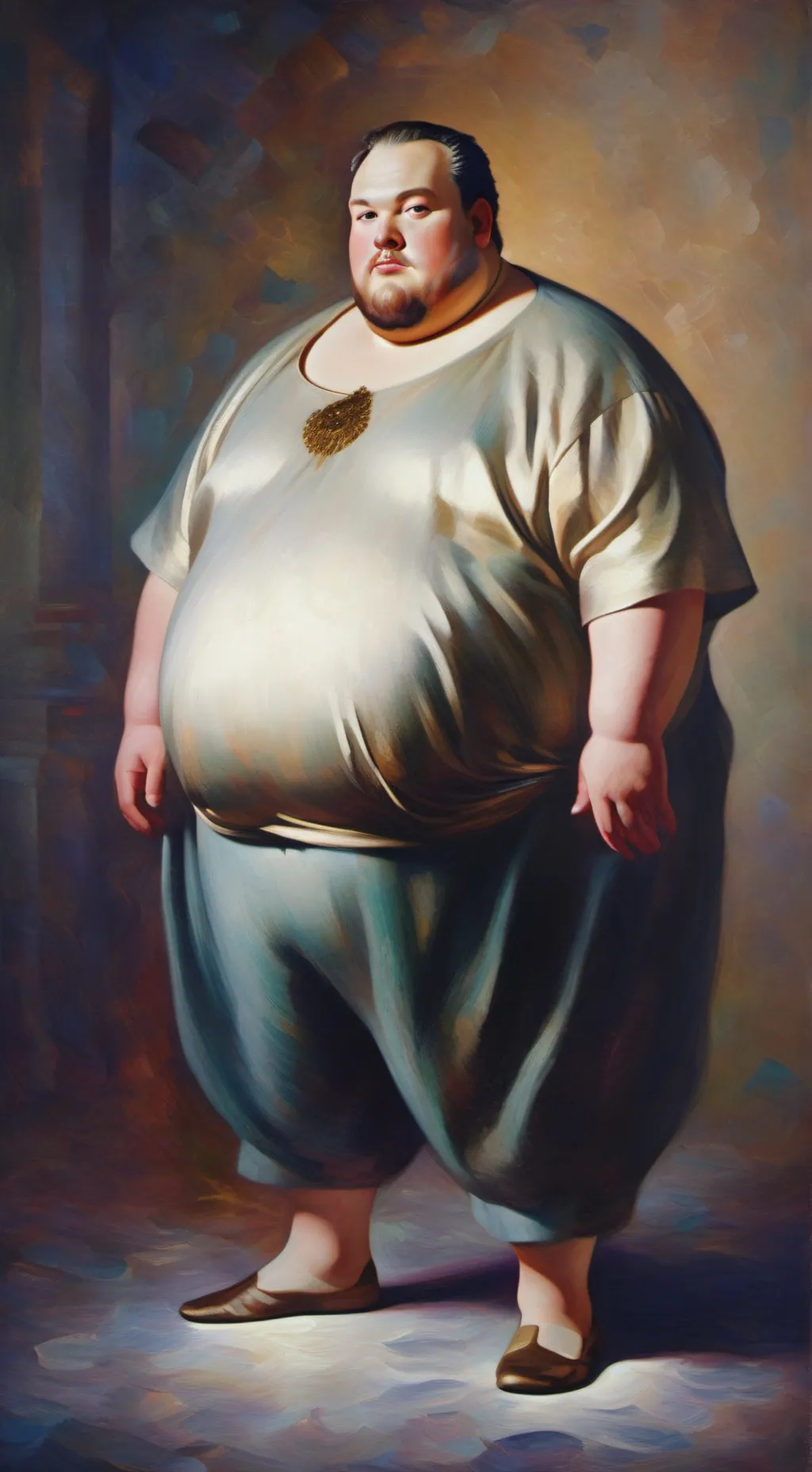 ai character: humburger thief  background