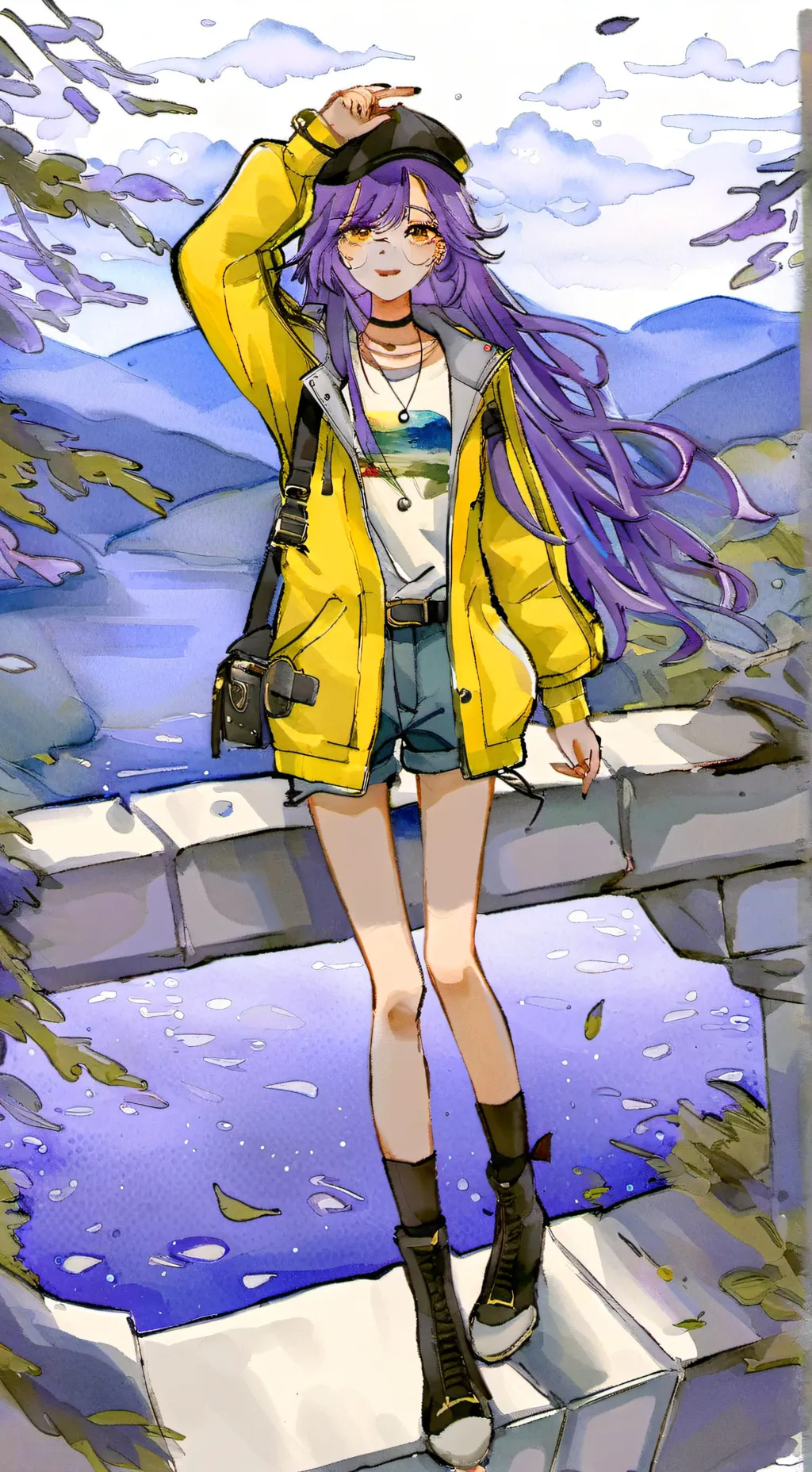 ai character: huntrix x saja boy background