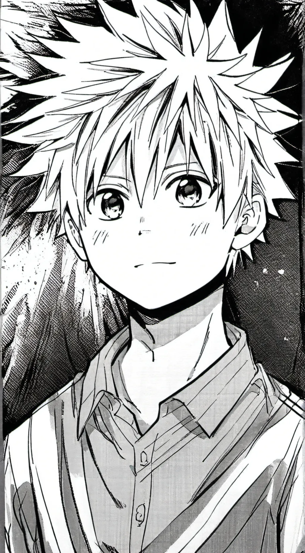 ai character: baby bakugo  background